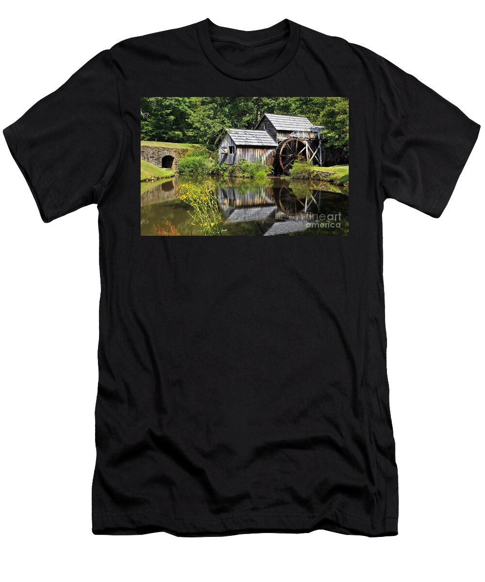Maybry Mill T-Shirt featuring the photograph Mabry Mill in Virginia by Jill Lang