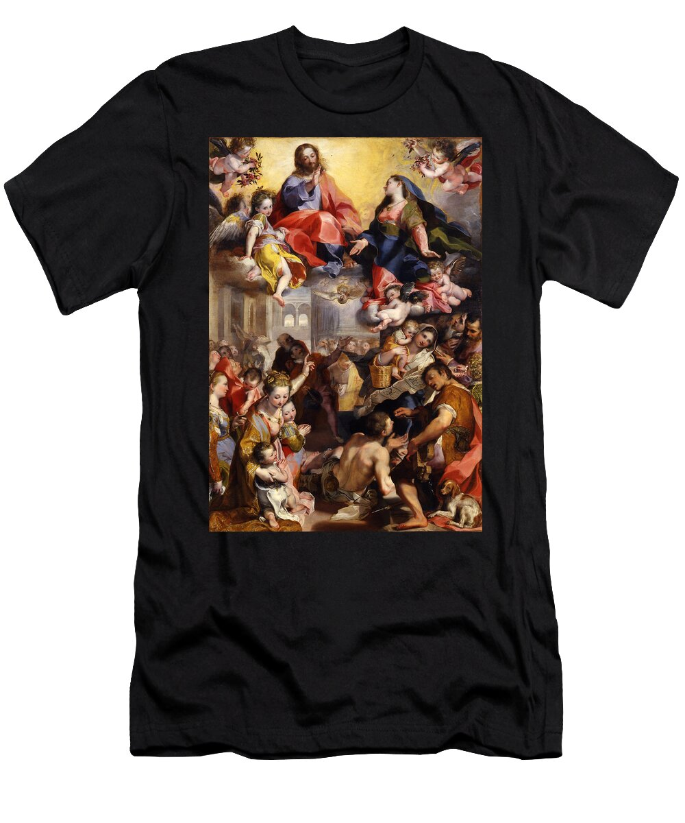 Federico Barocci T-Shirt featuring the painting Madonna of the people by Federico Barocci