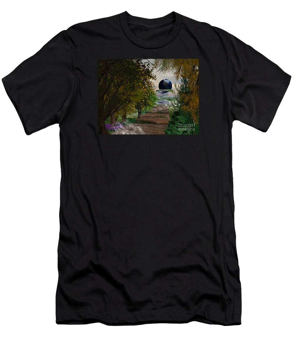 Earth T-Shirt featuring the digital art Magnum Opus Surreal by Shari Nees