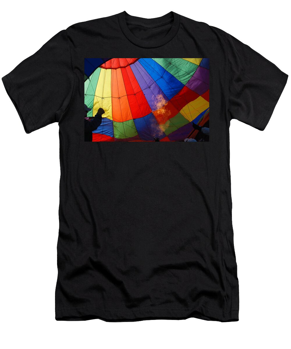 Colorful T-Shirt featuring the photograph Making the air hot by Ron Roberts