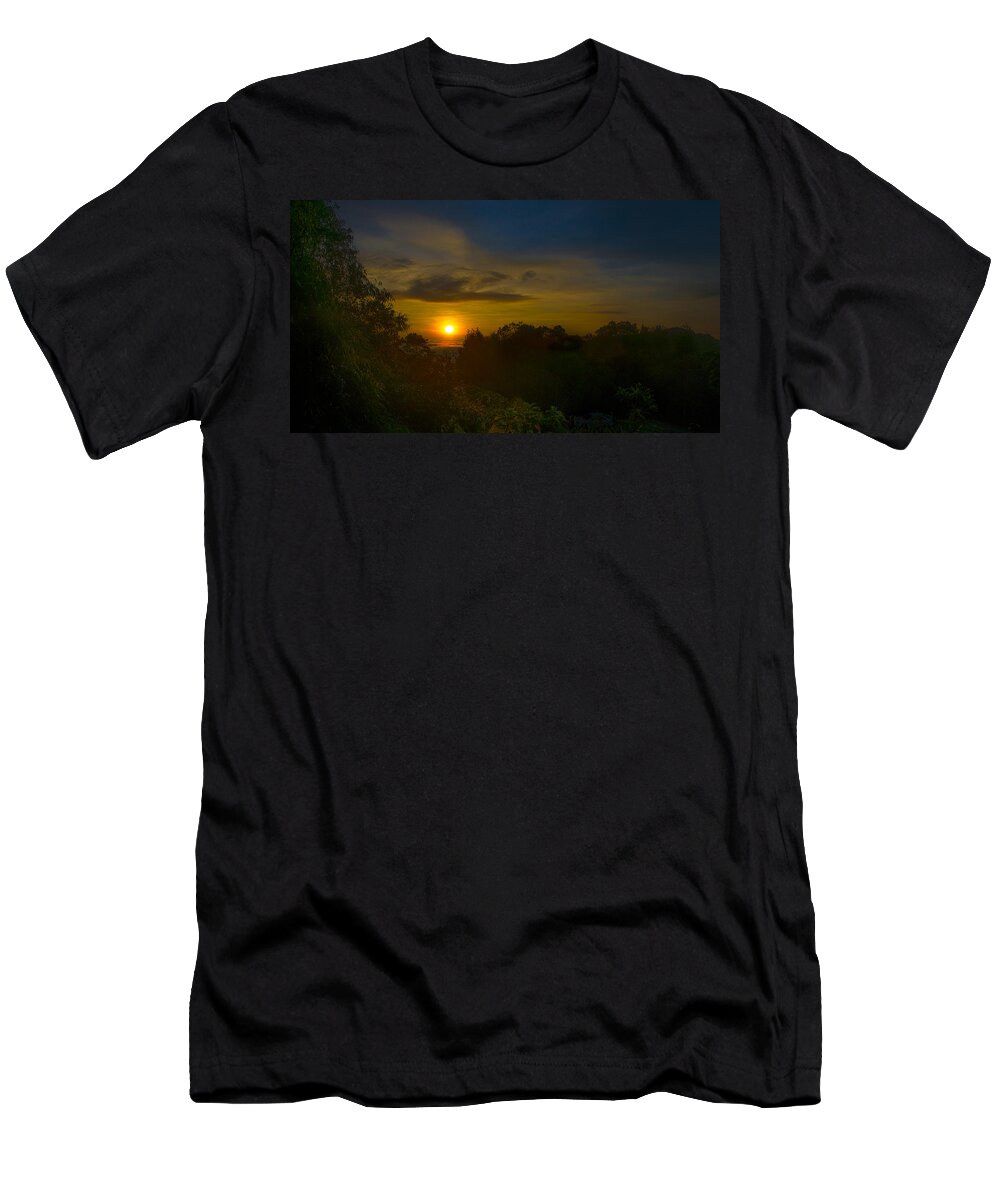 Sun T-Shirt featuring the photograph Malaysia Sunrise by Bill Cubitt