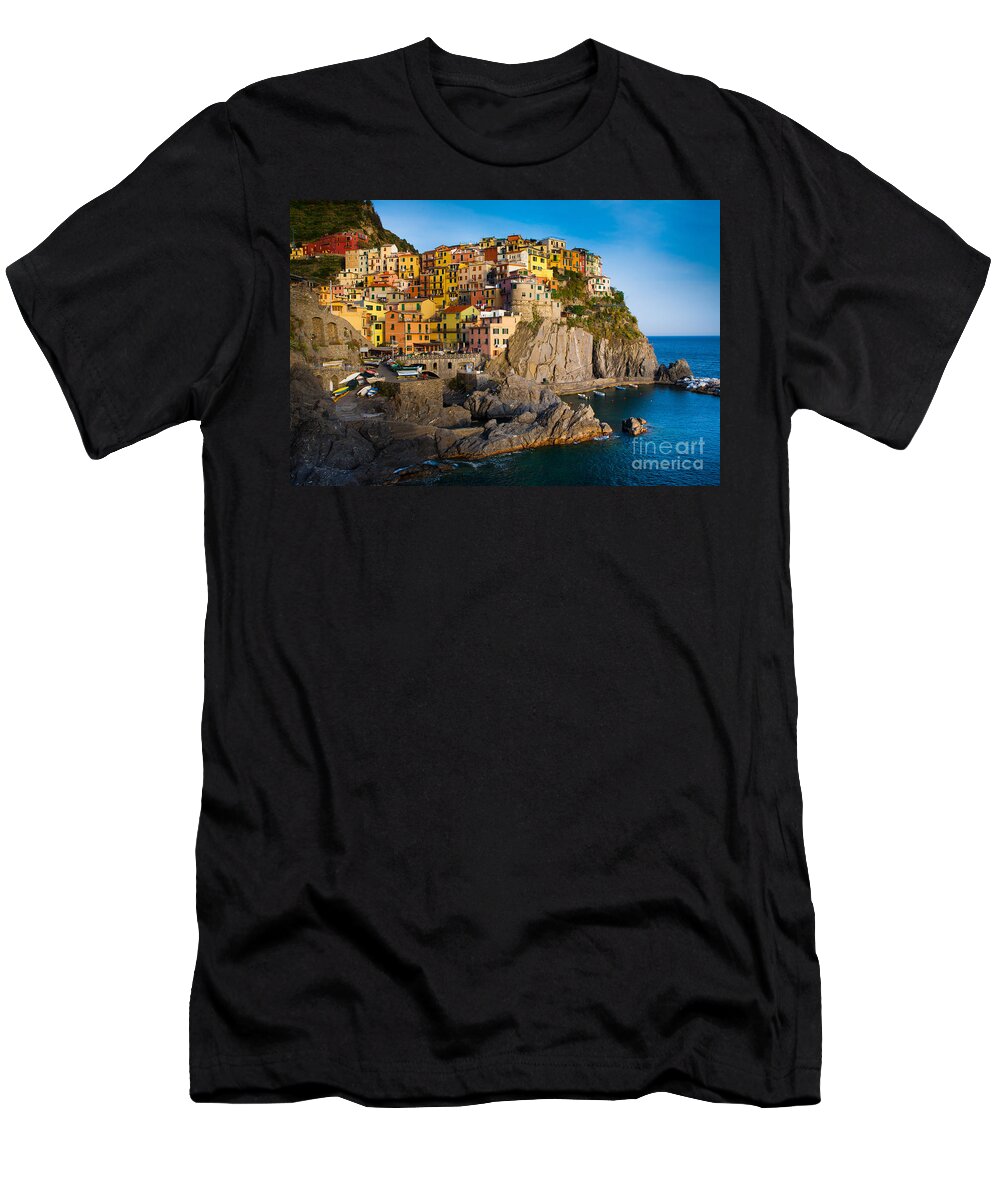 Architectural T-Shirt featuring the photograph Manarola by Inge Johnsson