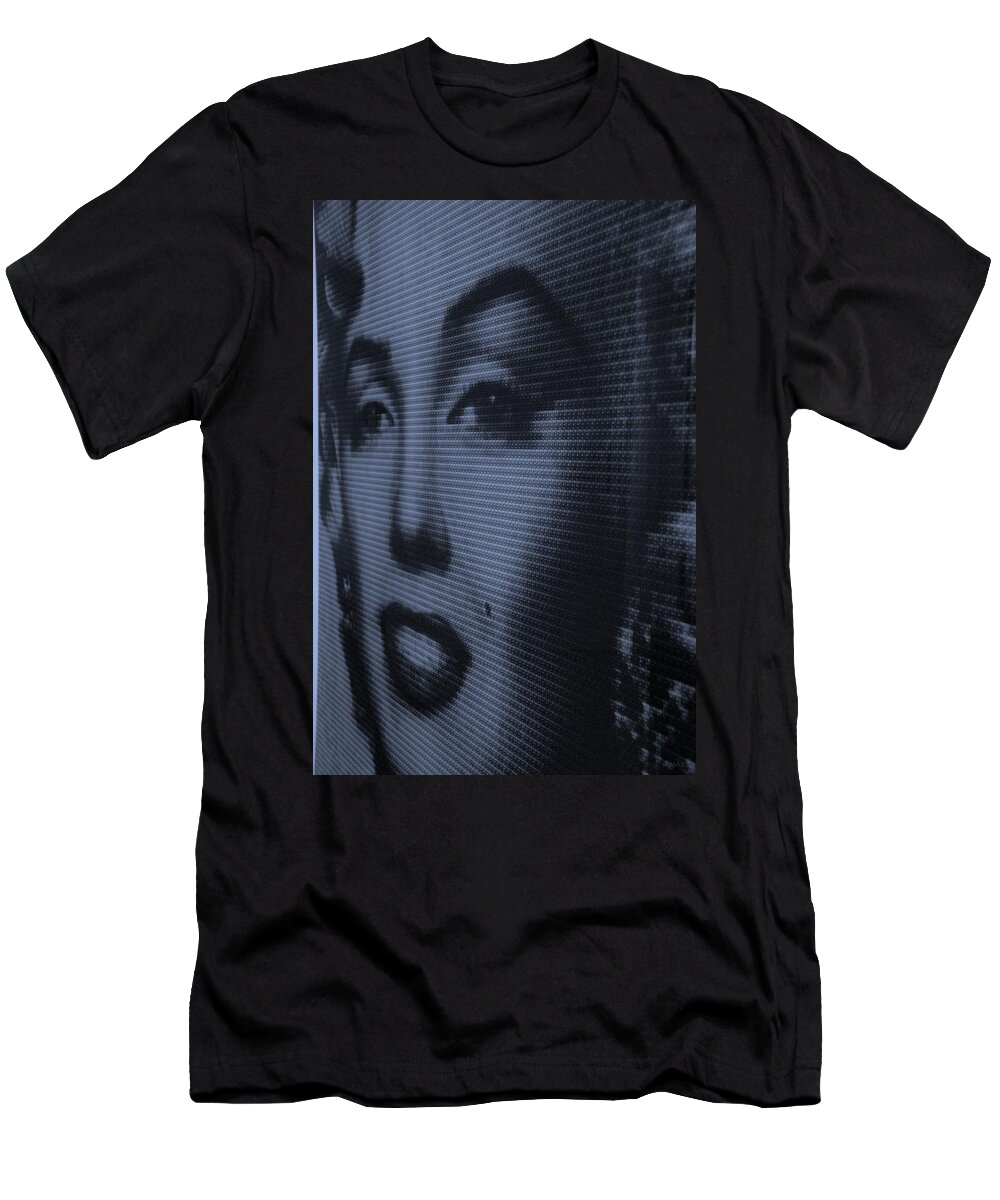 Marilyn Monroe T-Shirt featuring the photograph Marilyn And Mona Cyan by Rob Hans