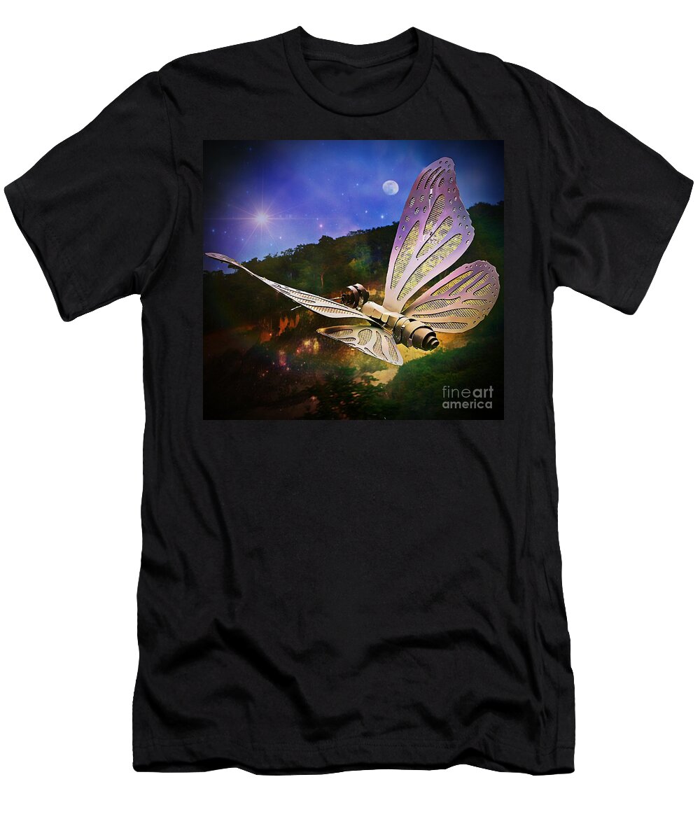 Mariposa T-Shirt featuring the photograph Mariposa Galactica by Lilliana Mendez