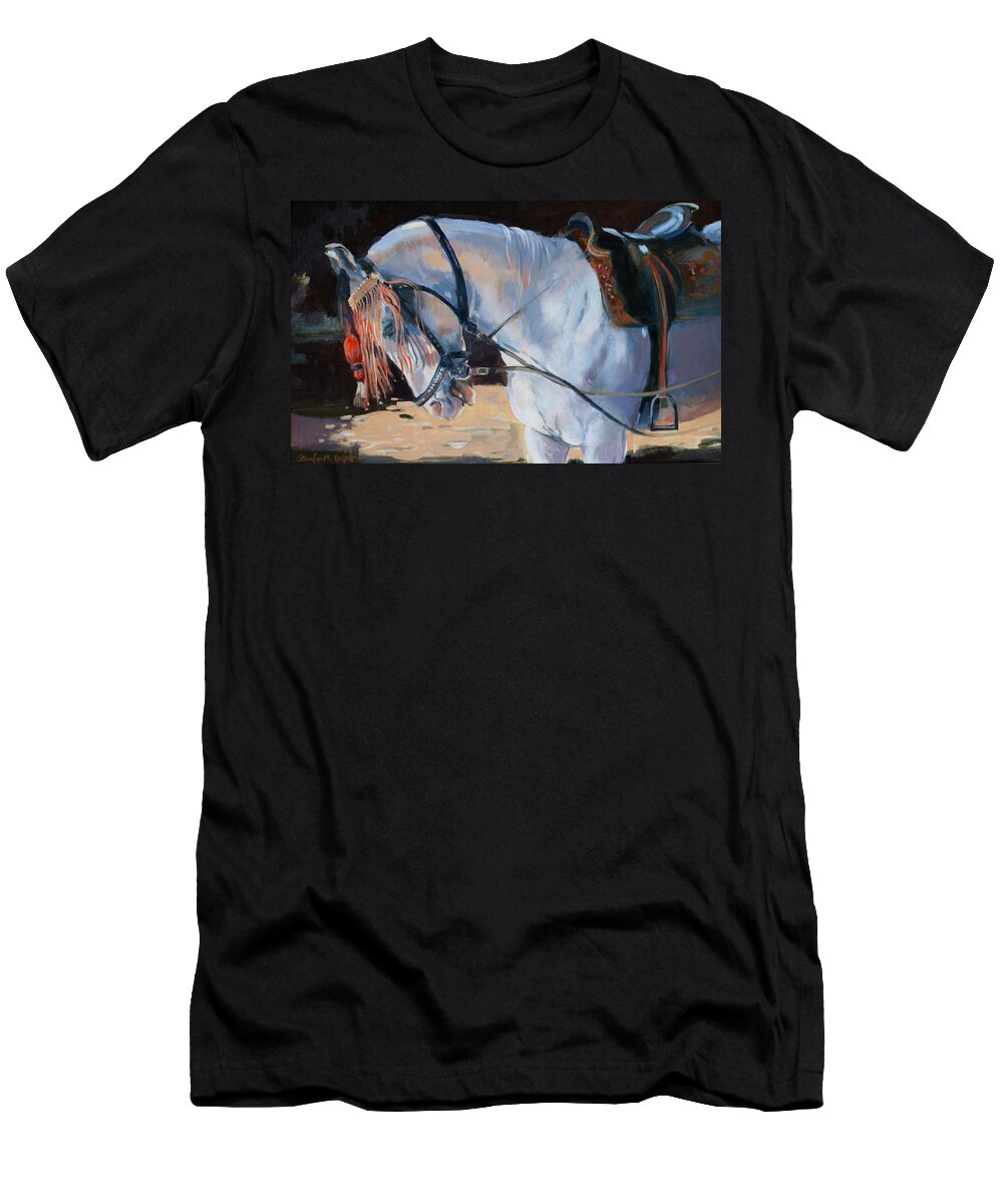 Marwari Horse T-Shirt featuring the painting Marwari Horse by Jennifer Wright