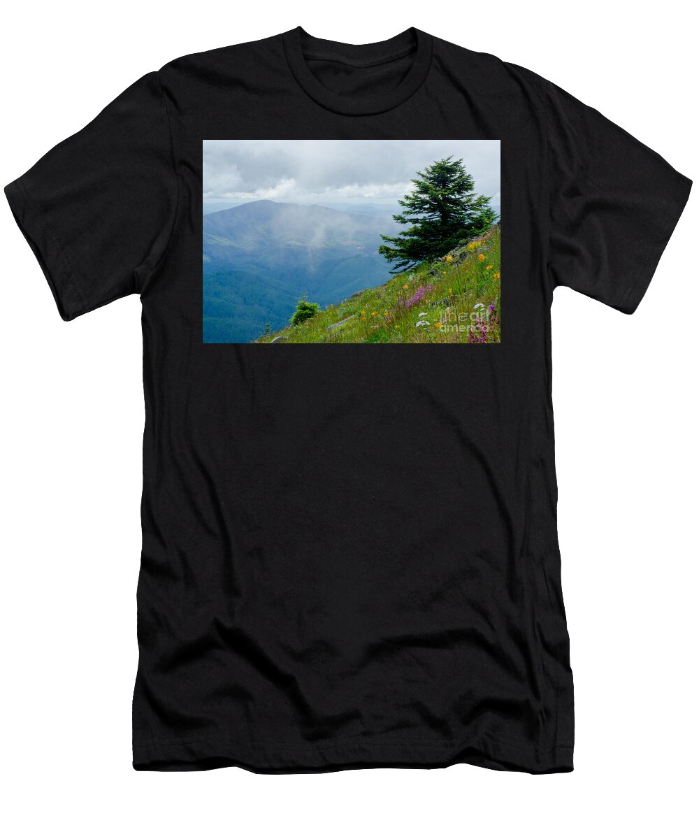 Corvallis T-Shirt featuring the photograph Mary's Peak Viewpoint by Nick Boren