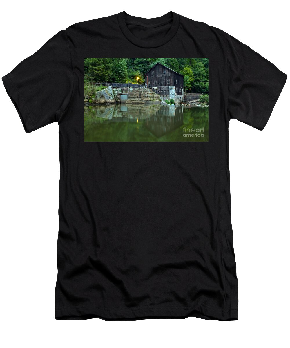 Mcconnells Mill State Park T-Shirt featuring the photograph McConnells Mill Landscape Reflections by Adam Jewell