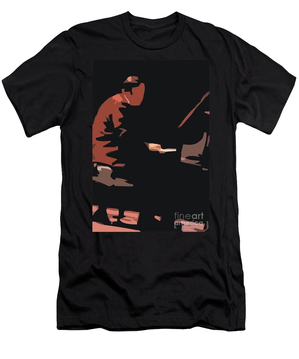 Male Portraits T-Shirt featuring the digital art McCoy Tyner by Walter Neal