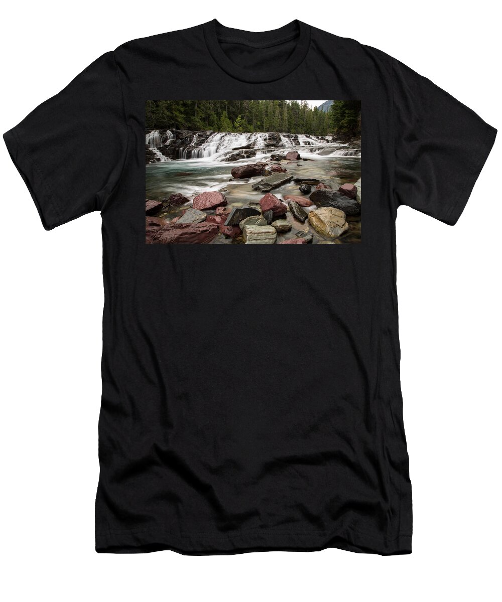 Mcdonald Creek T-Shirt featuring the photograph McDonald Creek by John Daly