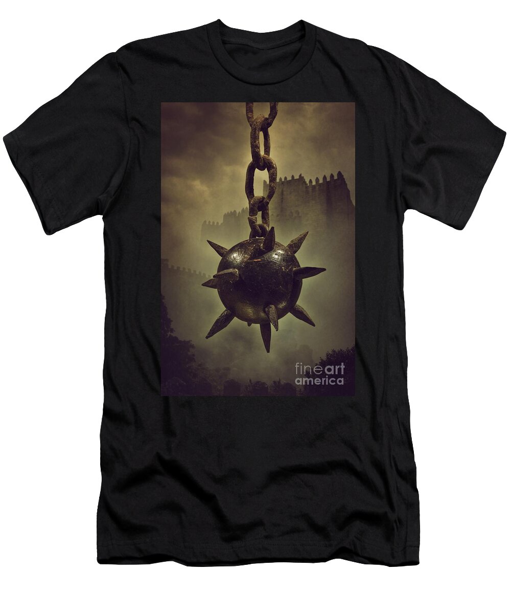 Mist T-Shirt featuring the photograph Medieval Spike Ball by Carlos Caetano