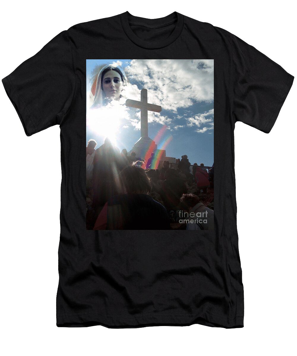 Medjugorje Apparition T-Shirt featuring the photograph Medjugorje by Archangelus Gallery