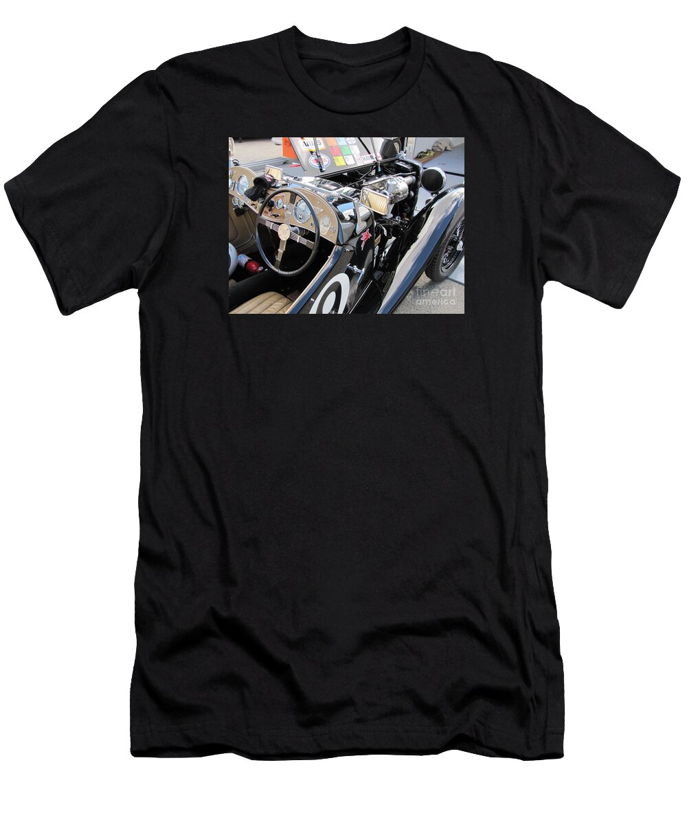 Racer T-Shirt featuring the photograph MG TC in Paddock by Neil Zimmerman