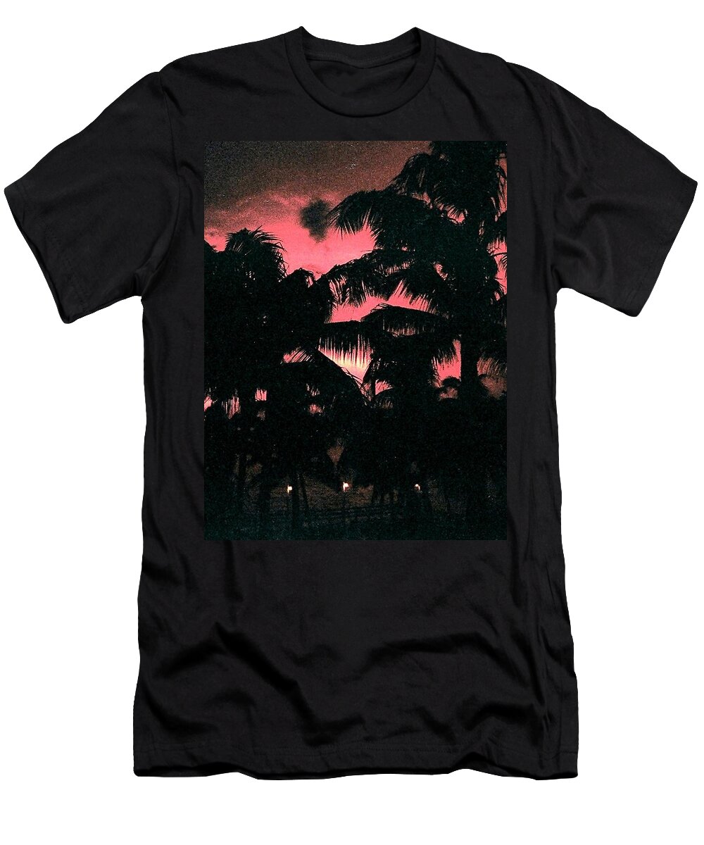 Sunset T-Shirt featuring the photograph Miami Beach Sunset by Suzanne Berthier