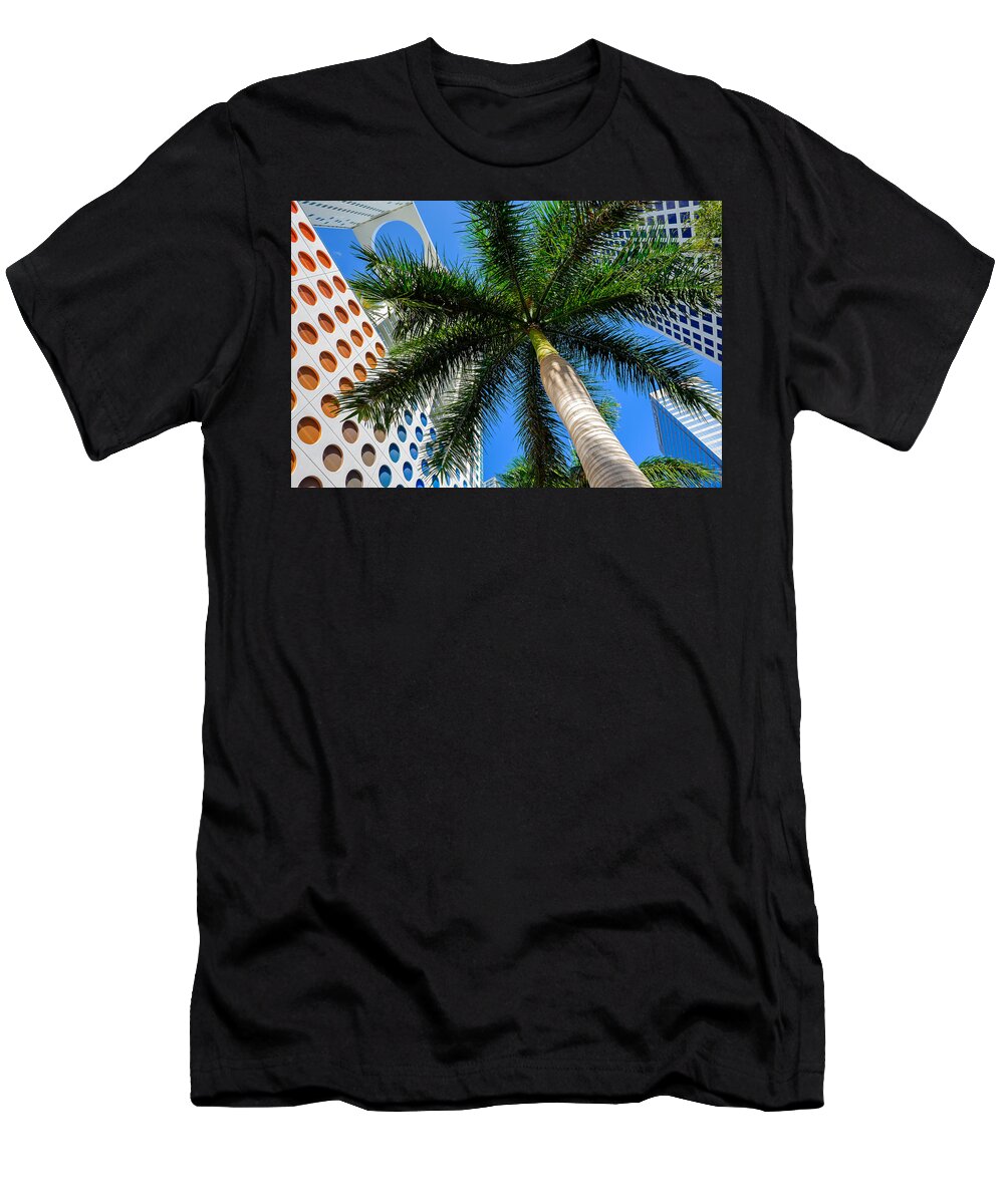 Architecture T-Shirt featuring the photograph Miami Palm by Raul Rodriguez