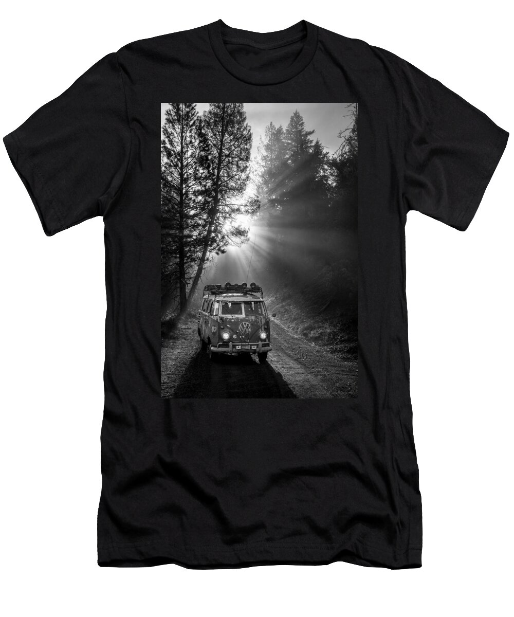Richard Kimbrough T-Shirt featuring the photograph Microbus in the Morning Light by Richard Kimbrough