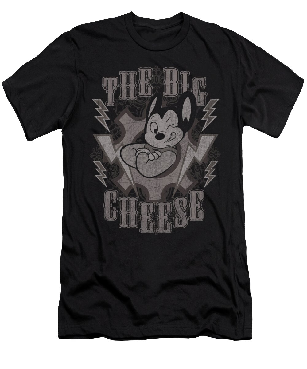 Mighty Mouse T-Shirt featuring the digital art Mighty Mouse - The Big Cheese by Brand A