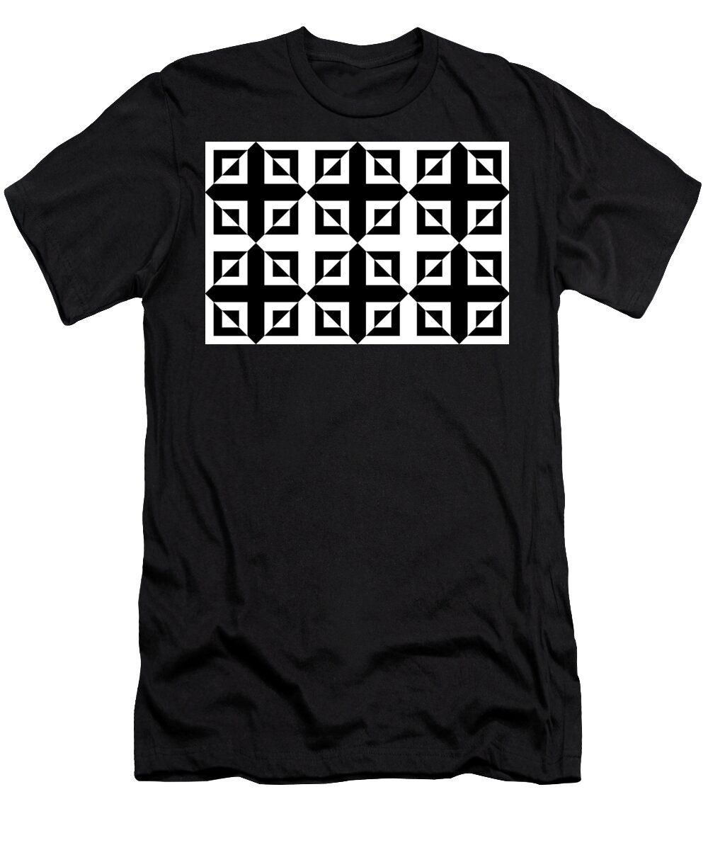 Squares T-Shirt featuring the digital art Mind Games 42 se by Mike McGlothlen