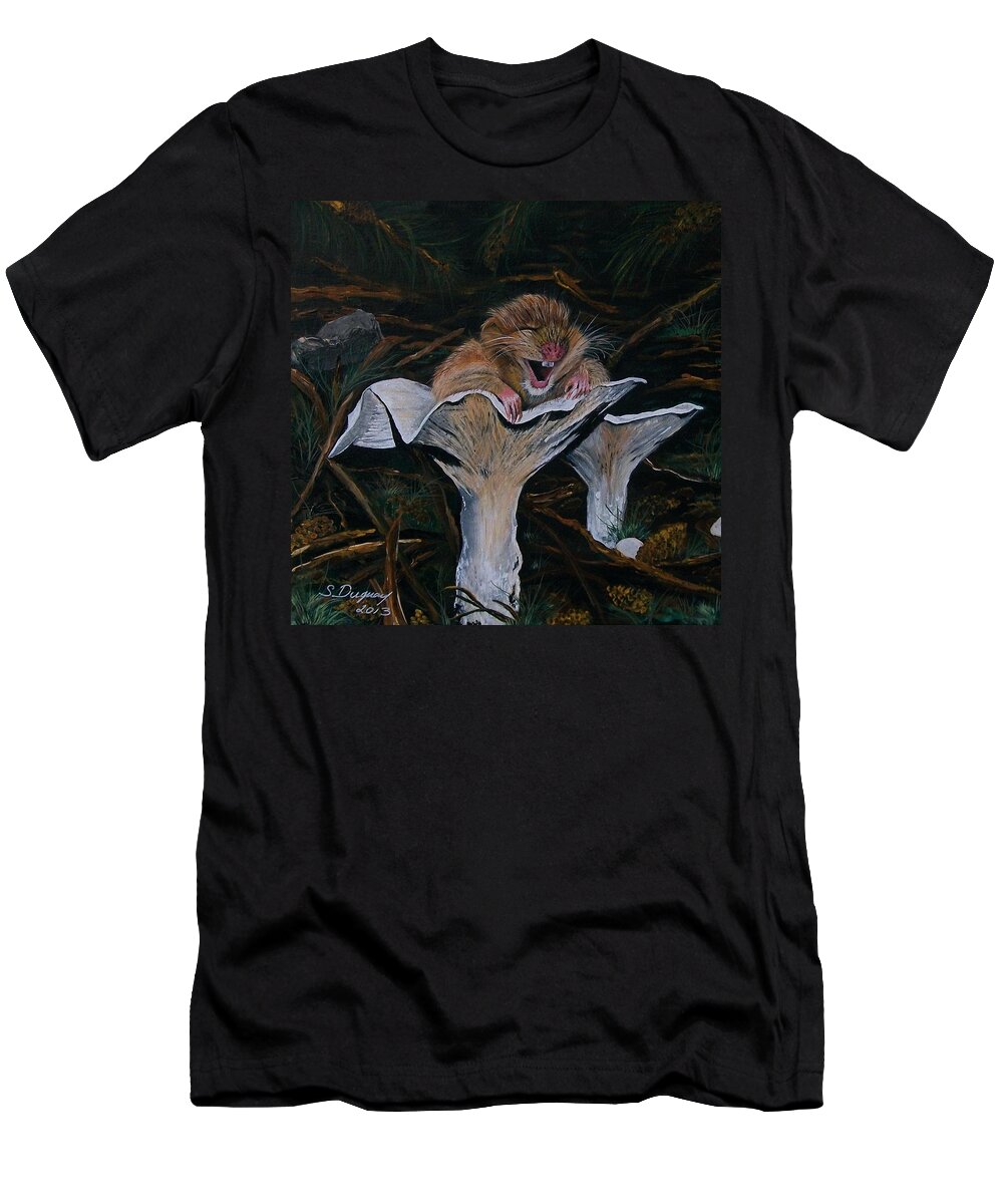 Nature T-Shirt featuring the painting Mischievous Molly by Sharon Duguay