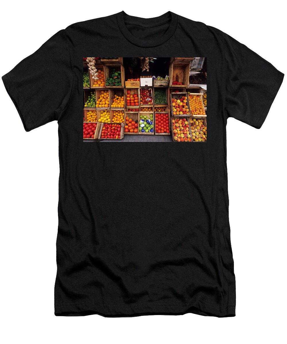 Street Market T-Shirt featuring the photograph Montevideo Street Market by William H. Mullins