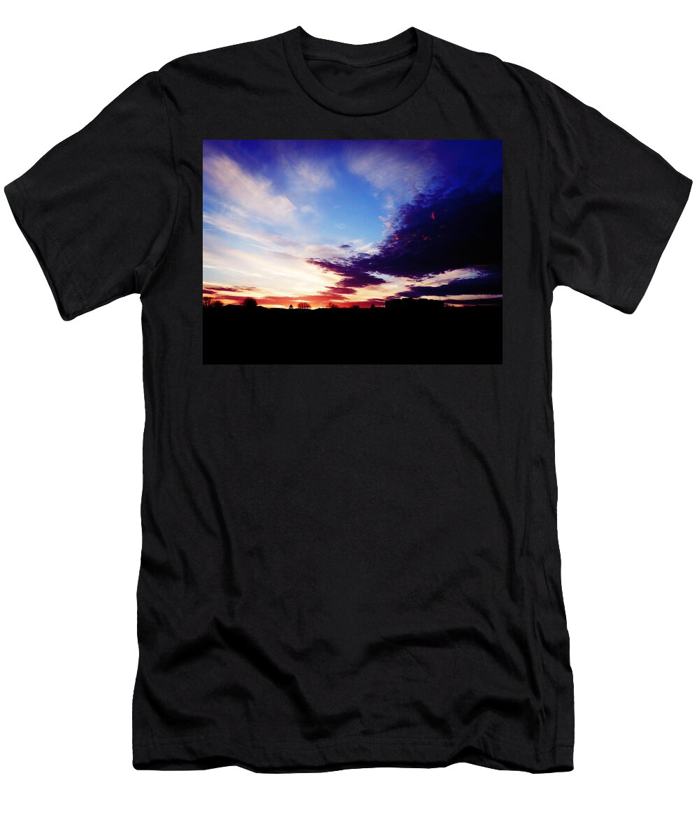 Sky T-Shirt featuring the photograph Moody Painting by Zinvolle Art