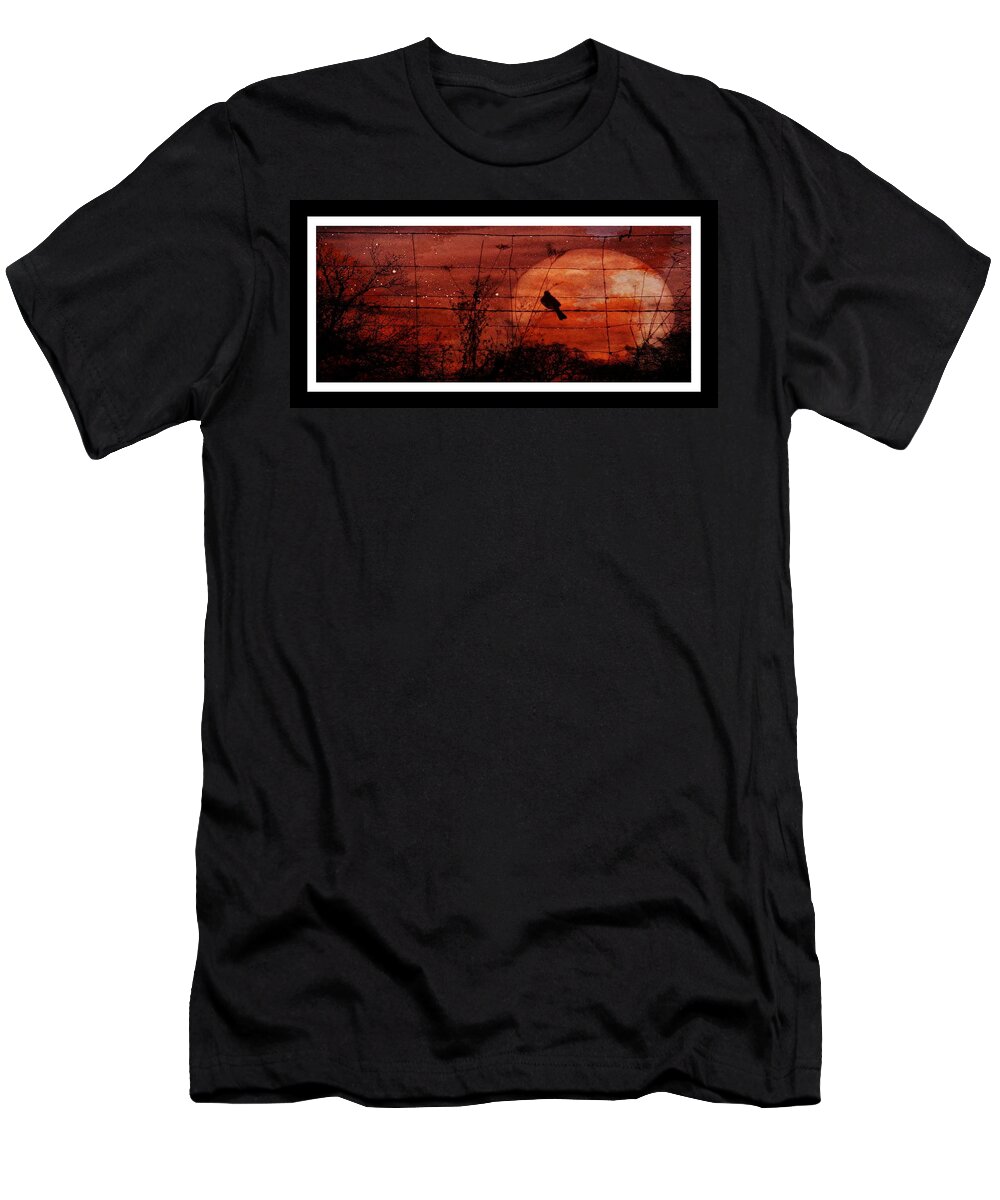 Bird T-Shirt featuring the photograph Moon Rise by Shannon Story