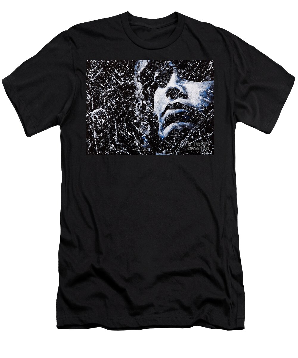 Jim Morrison T-Shirt featuring the painting Morrison by Igor Postash