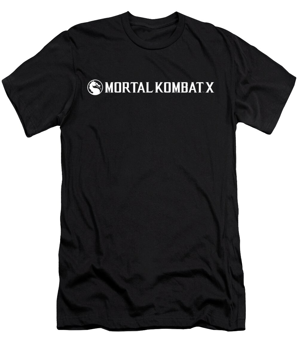  T-Shirt featuring the digital art Mortal Kombat X - Horizontal Logo by Brand A