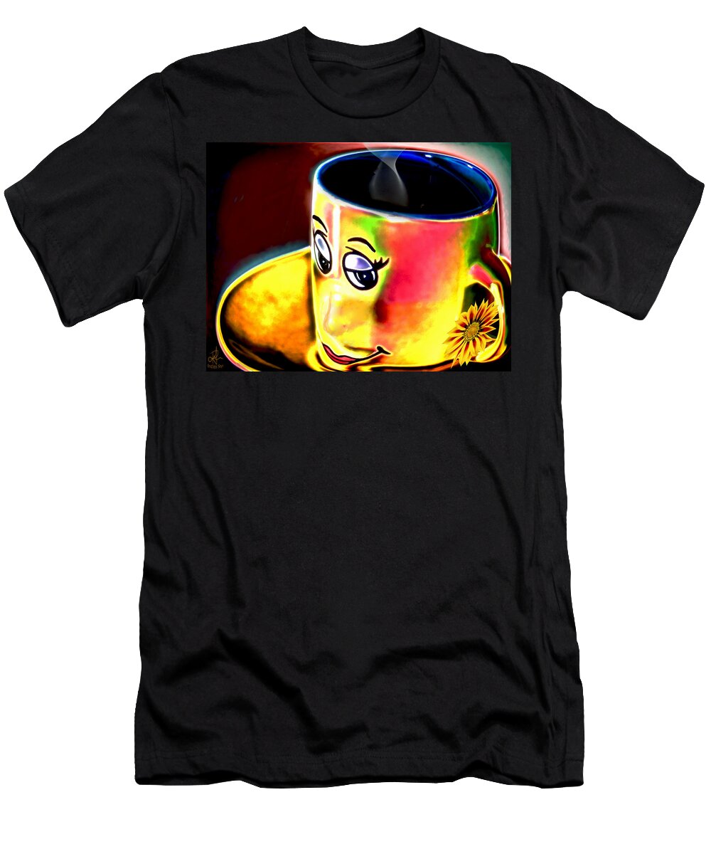 Coffee T-Shirt featuring the photograph Ms. Java by Pennie McCracken