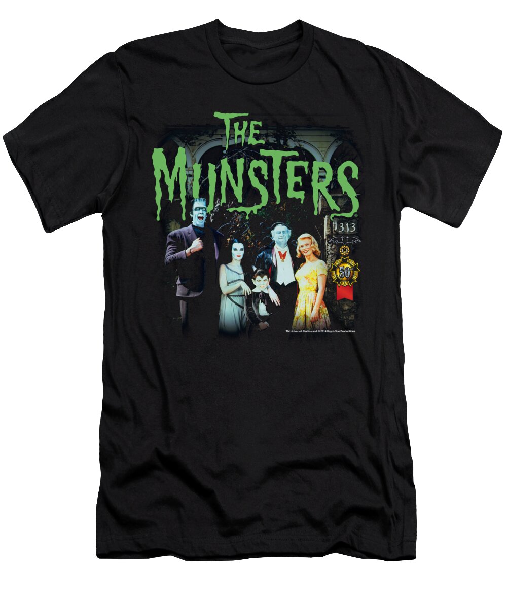  T-Shirt featuring the digital art Munsters - 1313 50 Years by Brand A