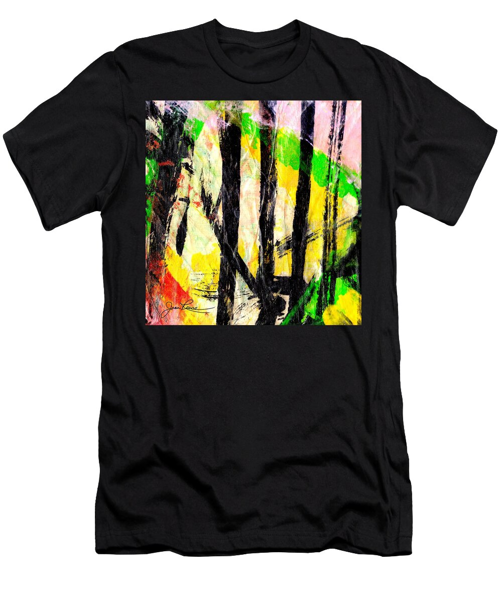 Bamboo Painting T-Shirt featuring the painting My Bamboo Garden by Joan Reese