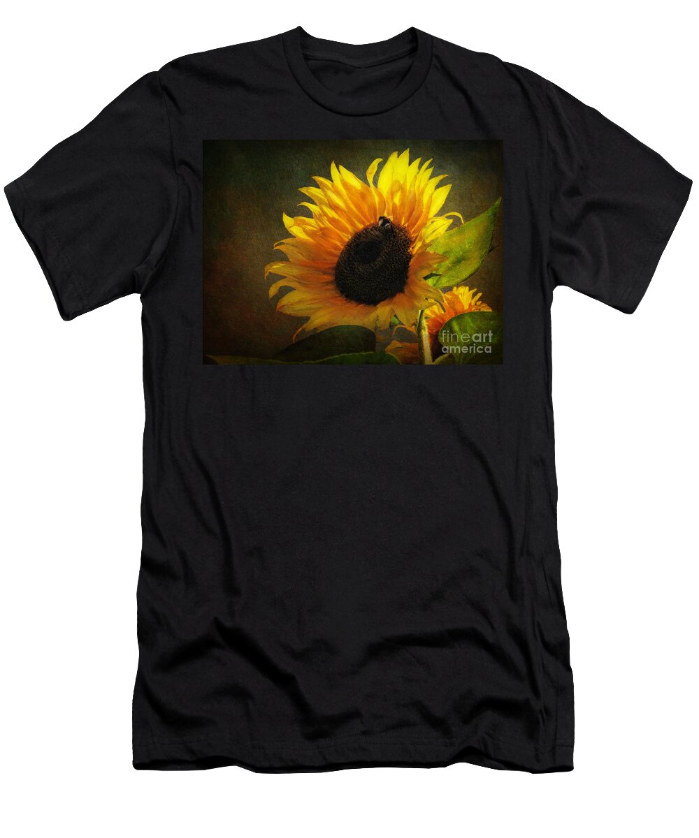 Sunflower T-Shirt featuring the digital art ...My Only Sunshine by Lianne Schneider