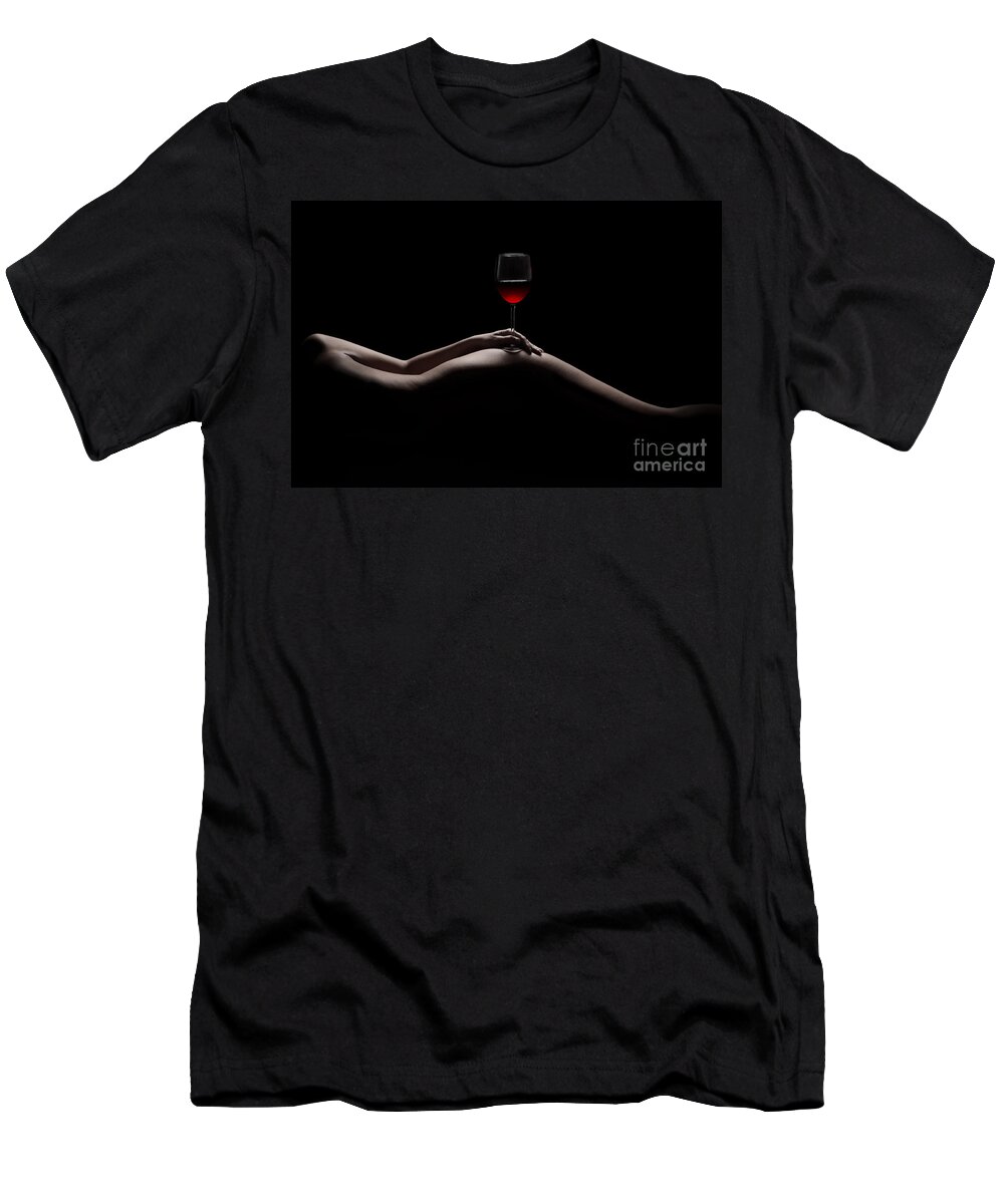 Nude T-Shirt featuring the photograph Naked Wine by Jt PhotoDesign