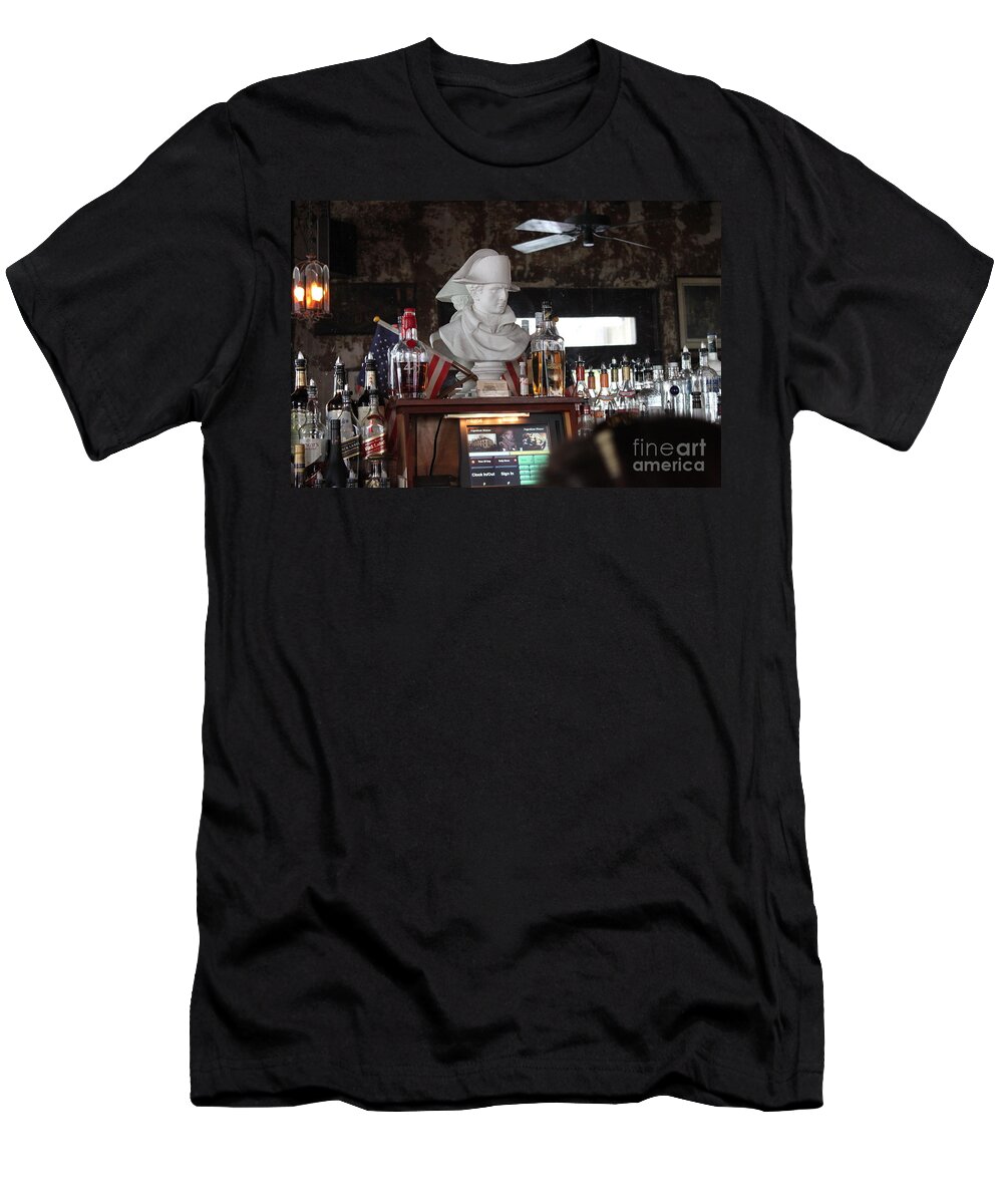 Napolean Statue T-Shirt featuring the photograph Napolean House Restaurant by Bev Conover