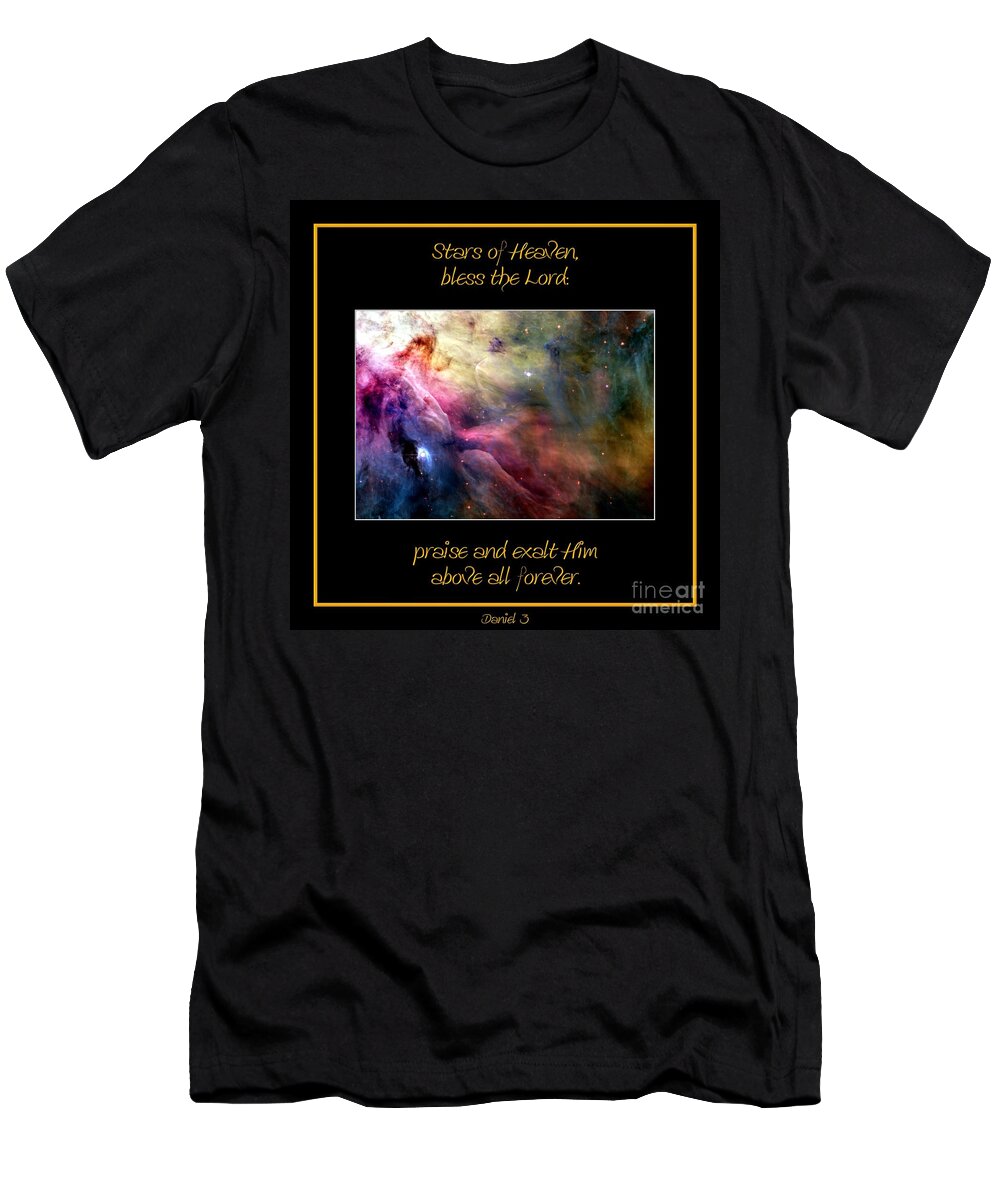 Nasa T-Shirt featuring the photograph NASA Ll Ori And The Orion Nebula Stars of Heaven bless the Lord by Rose Santuci-Sofranko