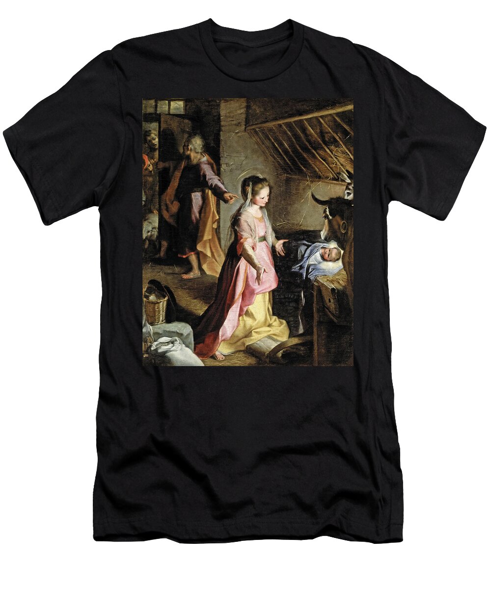 Federico Barocci T-Shirt featuring the painting Nativity by Federico Barocci