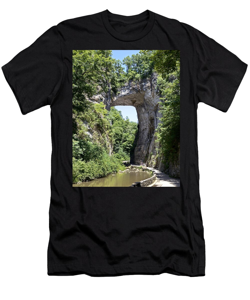natural Bridge Virginia T-Shirt featuring the photograph Natural Bridge - Virginia by Brendan Reals