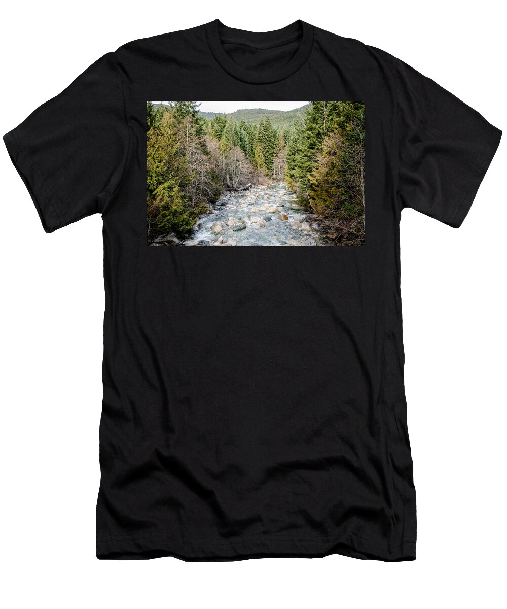 Running Water T-Shirt featuring the photograph Island Stream by Roxy Hurtubise