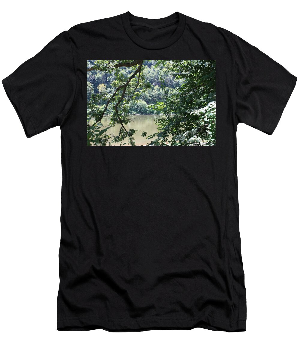 Natures Frame Of The Delaware Water Gap T-Shirt featuring the photograph Nature's Frame of The Delaware Water Gap by John Telfer