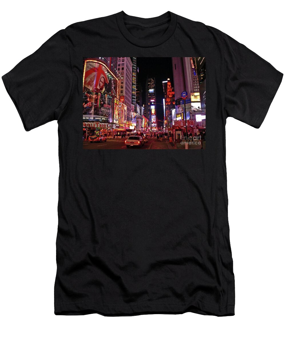 New York T-Shirt featuring the photograph New York New York by Angela Wright