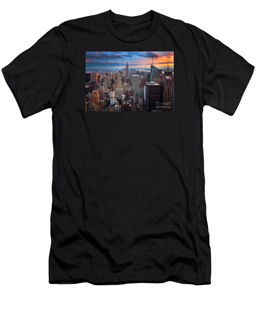 America T-Shirt featuring the photograph New York New York by Inge Johnsson