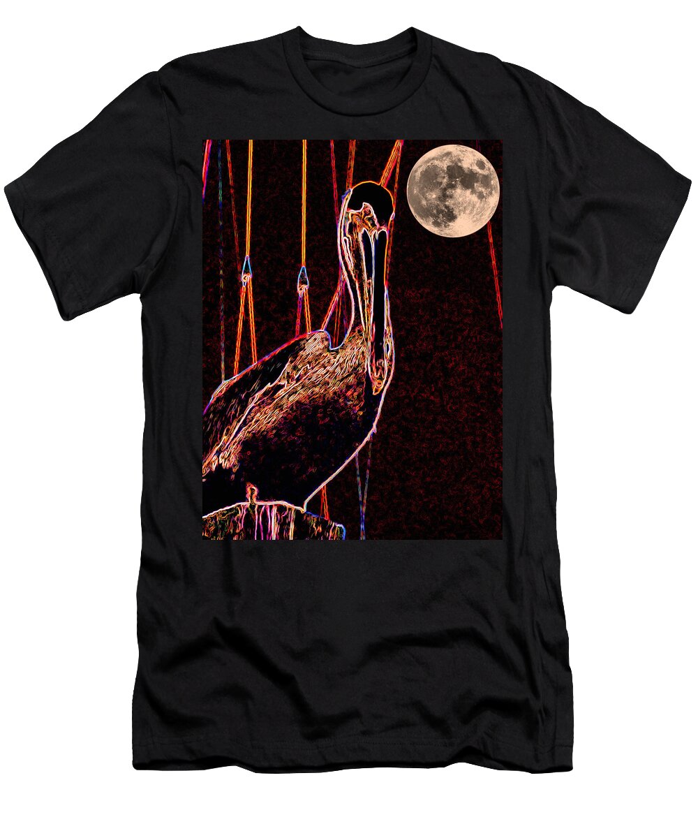 Animals T-Shirt featuring the photograph Night Light by Robert McCubbin