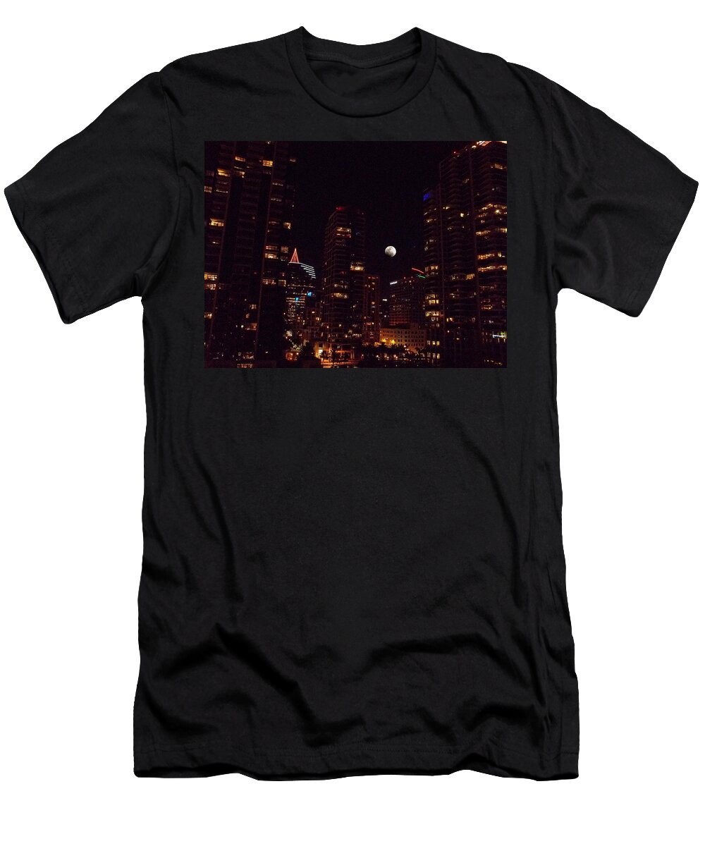 Night Passage T-Shirt featuring the photograph Night Passage - San Diego by Glenn McCarthy Art and Photography