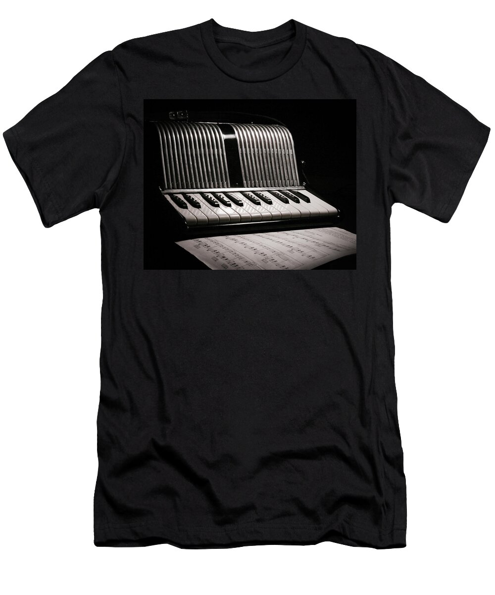 Accordian T-Shirt featuring the photograph Night Song by Jeff Mize