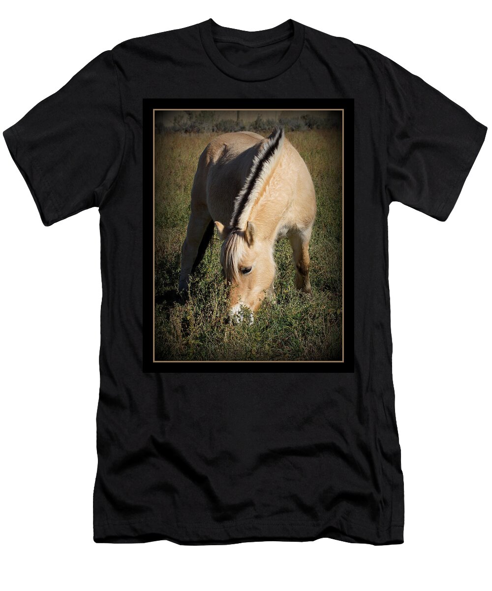 Norwegian Fjord Horse T-Shirt featuring the photograph Norwegian Fjord by Ernest Echols