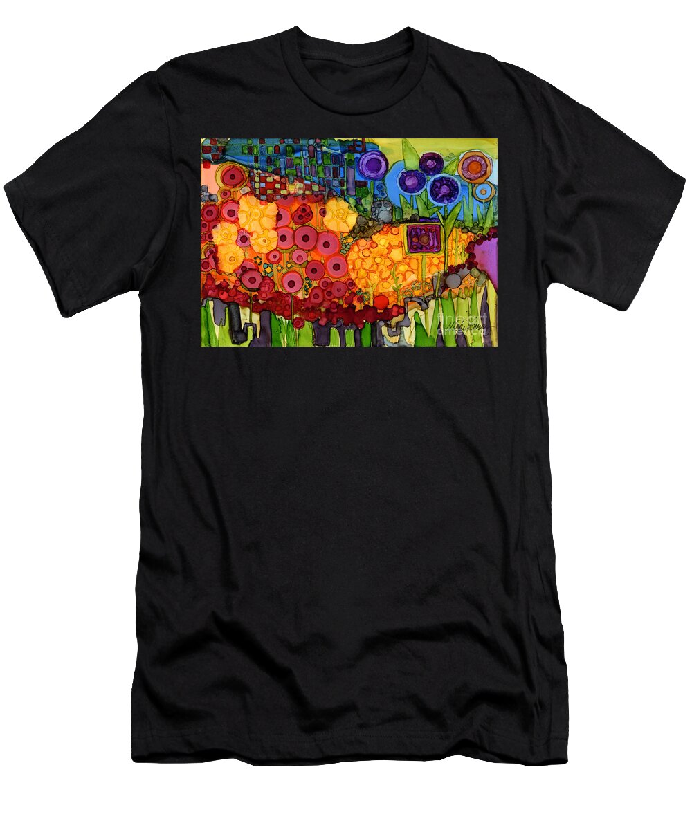 Abstract T-Shirt featuring the painting Number VIIII by Vicki Baun Barry
