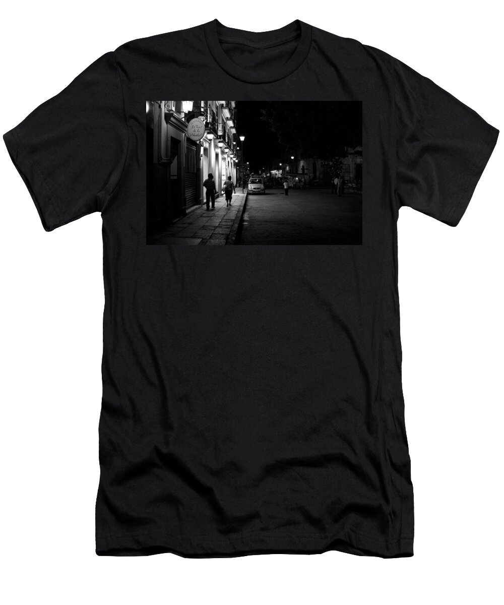 Mexico T-Shirt featuring the photograph Oaxaca At Night1 by Lee Santa