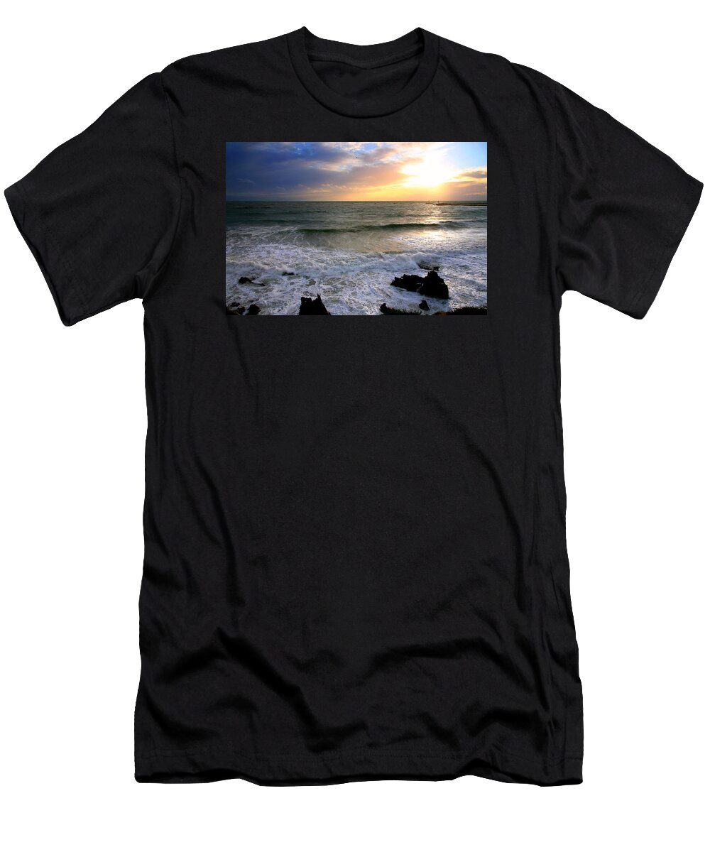 Ocean T-Shirt featuring the photograph Ocean Sunset 84 by Acropolis De Versailles
