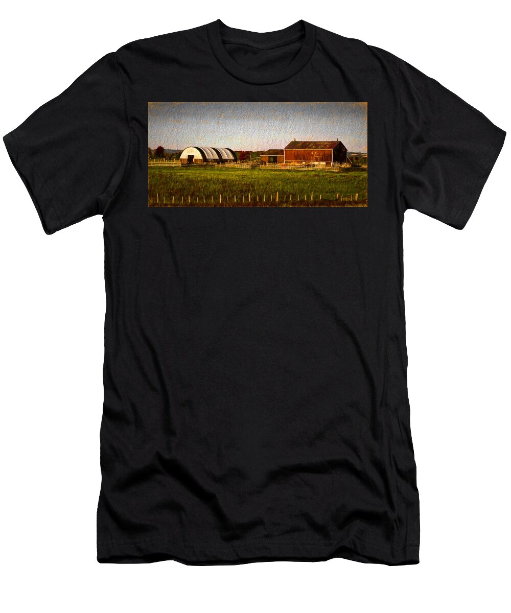 Old T-Shirt featuring the photograph Old barn by Les Palenik