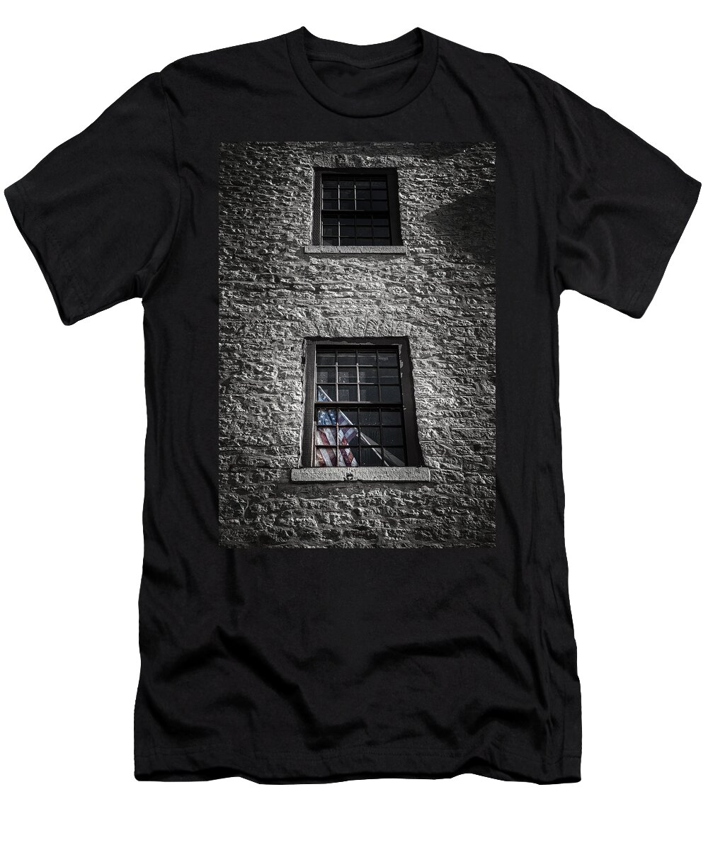 Brick T-Shirt featuring the photograph Old Glory by Scott Norris