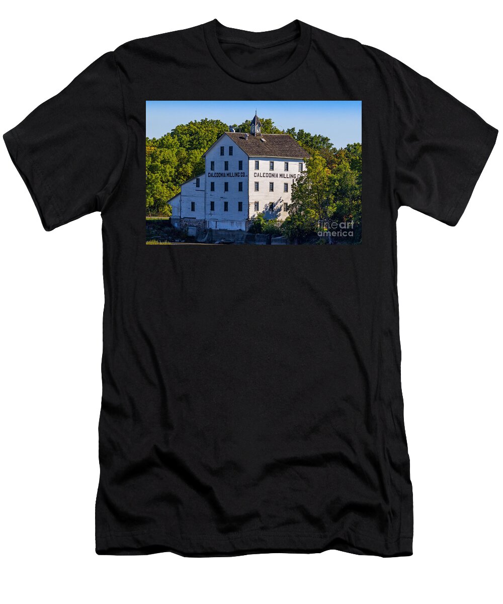 Old T-Shirt featuring the photograph Old mill in Caledonia Ontario by Les Palenik